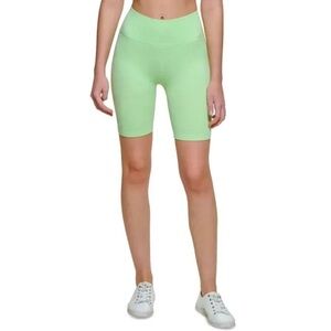 Calvin Klein Lime Green High-Rise Ribbed Bike Short